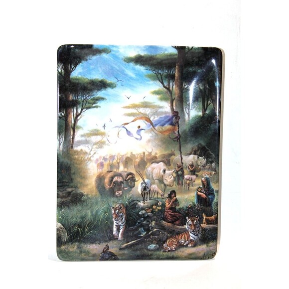Bradford 1999 Plate Creatures Great Small Tom duBois The Invitation Noah's Ark - Picture 5 of 5